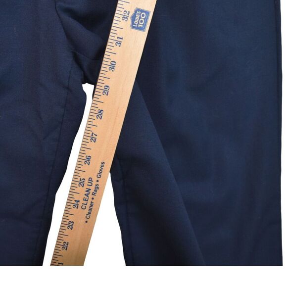 Ralph Lauren Men's 100% Wool Pants Navy 34x32 Cuffed Hem GUC *Minor Flaw* - Picture 7 of 9